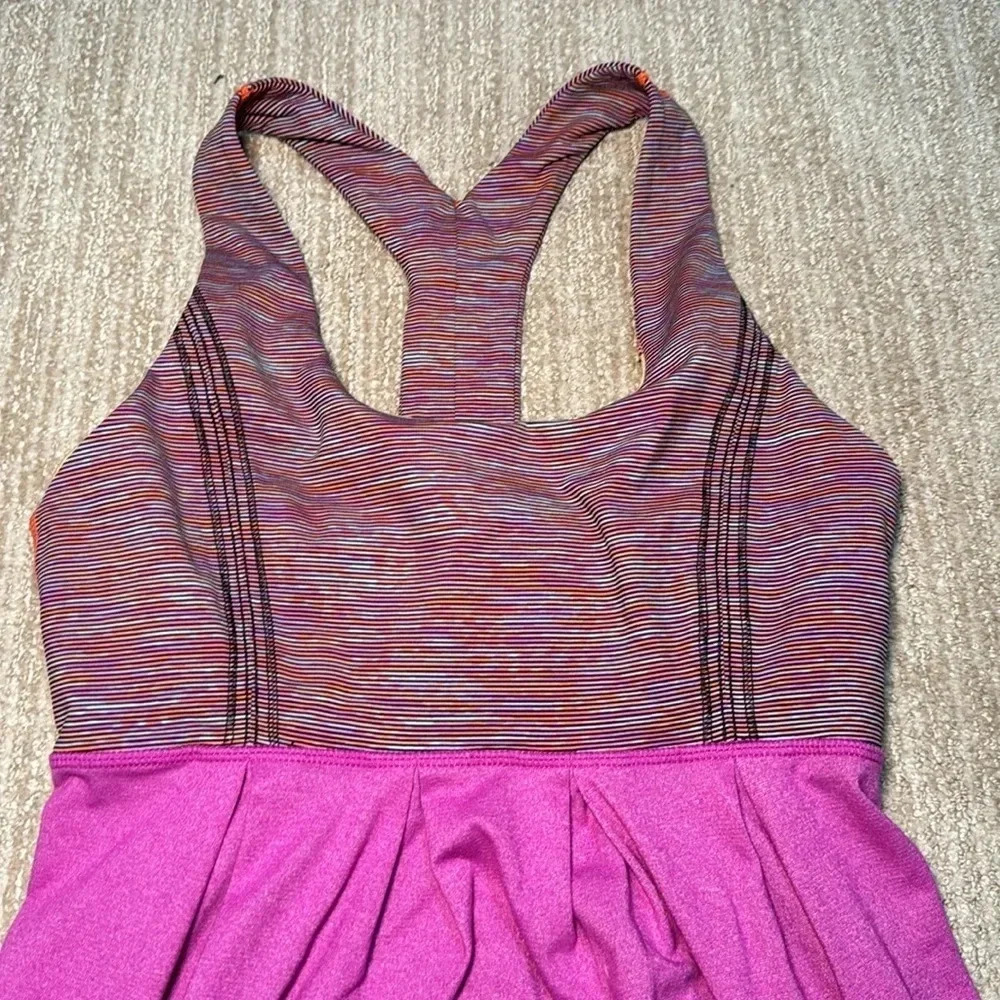 Lululemon Womens Size 4 Ultra Violet Racerback Tank Top Heathered Performance - Picture 3 of 13